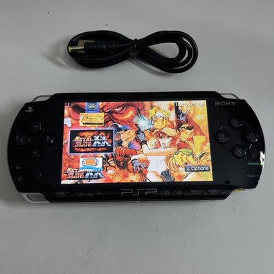 Sony PSP 1000 Console Handheld System Black With 4GB Memory Card + Cable Charger