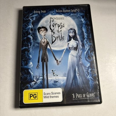 Tim Burton's Corpse Bride (DVD, 2005) Johnny Depp Region 4