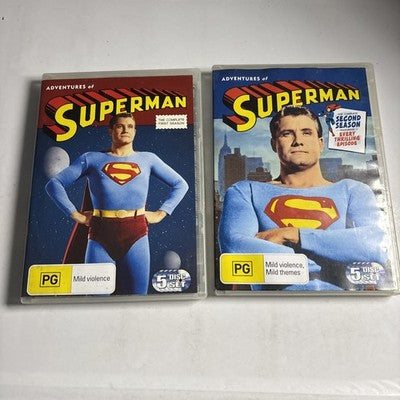 Adventures of Superman : Season 1 & 2 (DVD, 1952, 10-Disc) Region 4