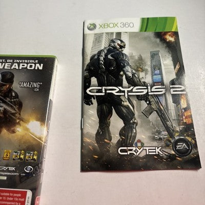CRYSIS 2 - Xbox 360 Game [PAL, 2011] Complete With Manual