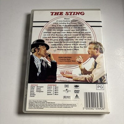 The Sting (DVD, 1973) Robert Redford, Paul Newman Region 4