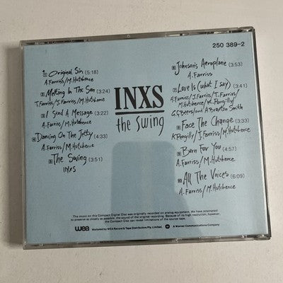 INXS – The Swing (CD, 1988) Australia 250 389-2