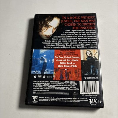 The Crow (DVD, 1994) Brandon Lee Region 4 NEW