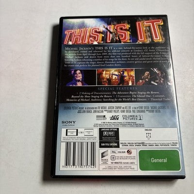 Michael Jackson's - This Is It (DVD, 2009) Region 4