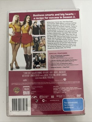 2 Broke Girls : Season 2 (DVD, 2011, 3-Disc) Region 4