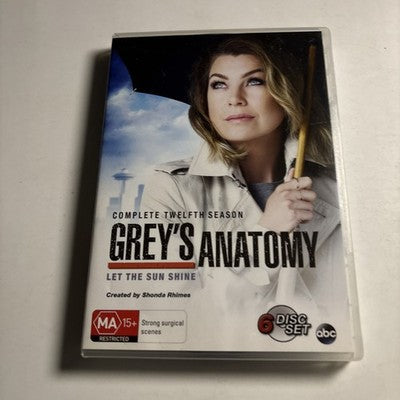 Grey's Anatomy : Season 12 (DVD, 2015) Region 4