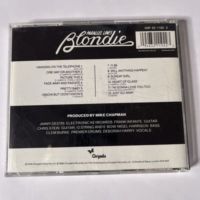 Blondie – Parallel Lines (CD) UK CDP32 1192-2