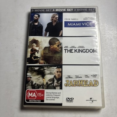 Miami Vice / The Kingdom / Jarhead (DVD, 3-Disc) Region 4