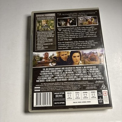 Labyrinth (DVD, 1986) David Bowie, Jennifer Connelly Region 4