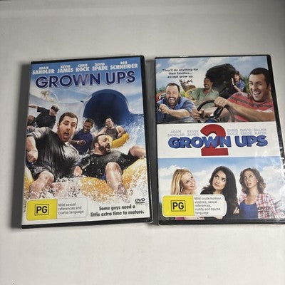 Grown Ups 1 & 2 (DVD, 2010) Adam Sandler, Kevin James Region 4 *New Sealed*