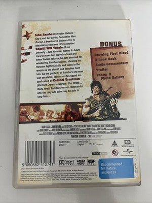 Rambo First Blood (Special Edition, DVD, 1982) Sylvester Stallone Region 4 &2
