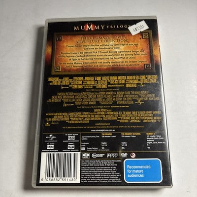 The Mummy Trilogy (DVD, 2008, 3-Disc) Brendan Fraser Region 4,2
