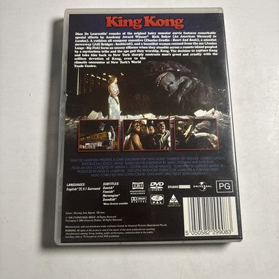 King Kong (DVD, 1976) Jeff Bridges, Jessica Lange Region 4,2 NEW