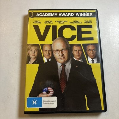 Vice (DVD, 2018) Christian Bale, Amy Adams, Steve Carell Region 4