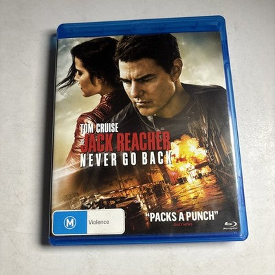 Jack Reacher - Never Go Back (Blu-ray, 2016) Tom Cruise Region B