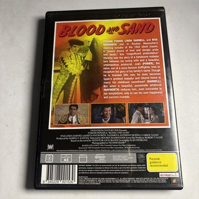 Blood and Sand (DVD, 1941) Tyrone Power, Rita Hayworth Region 4 NEW