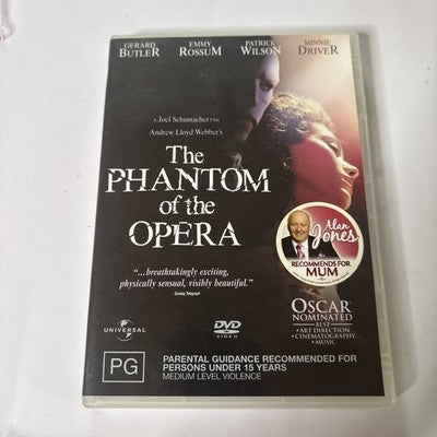 The Phantom of the Opera (DVD, 2004) Gerard Butler Region 4