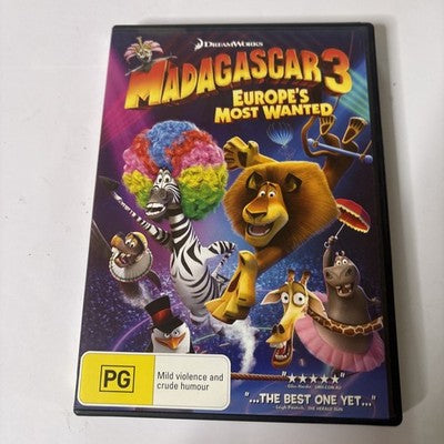 Madagascar 3: Europe's Most Wanted (DVD, 2012) Region 4 NEW
