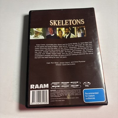 Skeletons (DVD, 1997) Ron Silver, James Coburn, Christopher Plummer Region 4