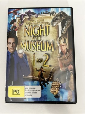Night at the Museum 1 & 2 (DVD, 2010) Ben Stiller, Robin Williams Region 4