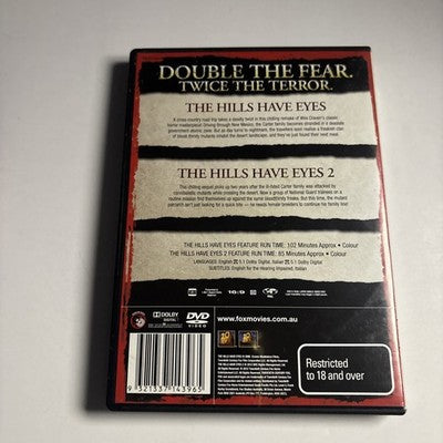 The Hills Have Eyes / The Hills Have Eyes 2 (DVD, 2012) Region 4 NEW