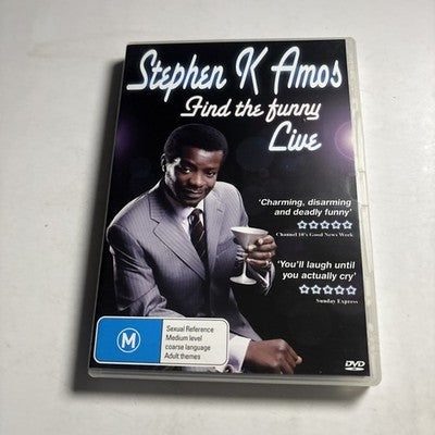 *Signed* Stephen K Amos Live - Find the Funny (DVD, 2009) Region 4