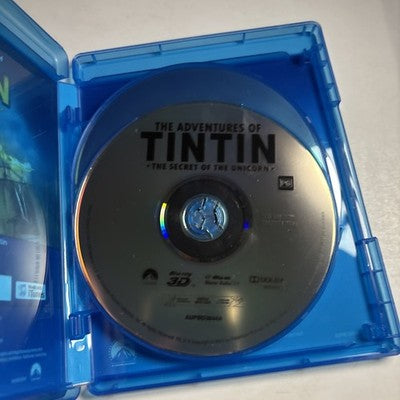 The Adventures of Tintin - Secret of the Unicorn 3D (Bluray 3D + DVD, 2011)