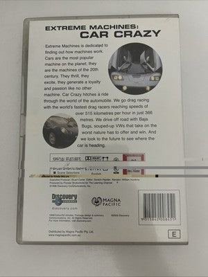 Extreme Machines : Car Crazy (DVD, 1998) Region 4 NEW