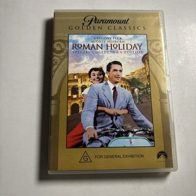 Roman Holiday (DVD, 1953) Gregory Peck, Audrey Hepburn Region 4 NEW