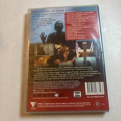 The Cell (DVD, 2000) Jennifer Lopez, Vince Vaughn Region 4 NEW