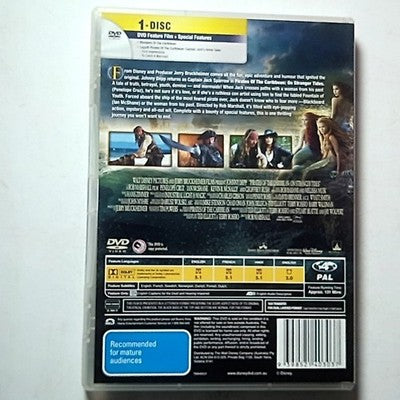 Pirates of the Caribbean - On Stranger Tides (DVD 2011) Johnny Depp Region 4 NEW