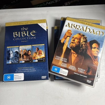 The Bible Collection - Abraham, Jesus, Joseph (DVD, 1999) Ben Kingsley Region 4