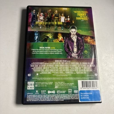 Suicide Squad (DVD, 2016) Margot Robbie, Jared Leto Region 4