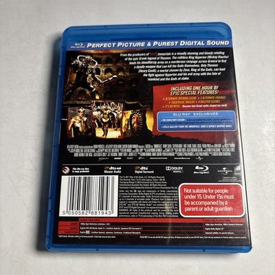 Immortals (Blu-ray, 2011) John Hurt, Mickey Rourke, Henry Cavill Region B