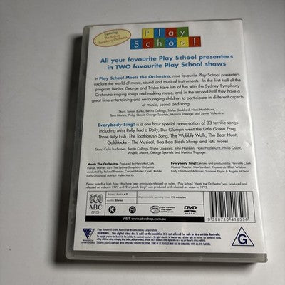 Play School - Everybody Sing! / Meets the Orchestra (DVD, 1995) Region 4