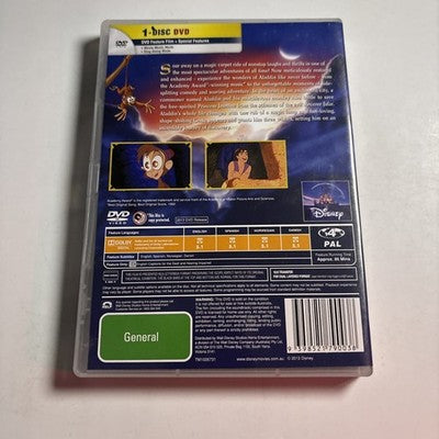 Aladdin (DVD, 1992) Robin Williams, Jennifer Darling Disney Region 4 NEW
