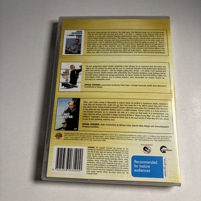 Cool Hand Luke / Bullitt / Get Carter (DVD, 3-Disc) Steve McQueen Region 4 NEW