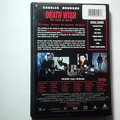 Death Wish - The Face of Death (DVD, 1994) Charles Bronson All Regions