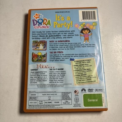 Dora the Explorer - It's a Party (DVD, 2000) Region 4