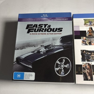 Fast & Furious: 8 Movie Extreme Action Edition (Blu-ray, 2017, 8-Disc) Region B