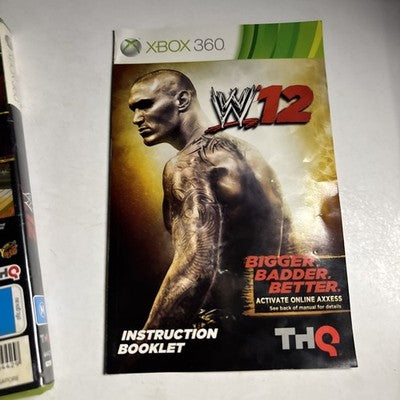 WWE 12 - WrestleMania Edition Xbox 360 Manual PAL