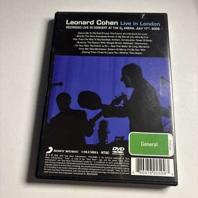 Leonard Cohen - Live in London (DVD, 2010) All Regions
