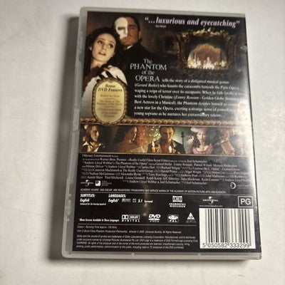 The Phantom of the Opera (DVD, 2004) Gerard Butler, Patrick Wilson, Region 4