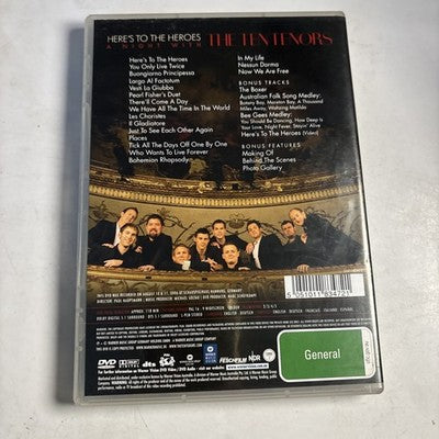 Here's to the Heroes - A Night with the Ten Tenors (DVD, 2004) Region 4,2
