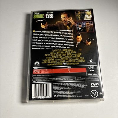 Snake Eyes (DVD, 1998) Nicholas Cage Region 4 NEW