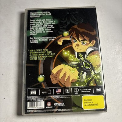 Ben 10 - Secret of the Omnitrix (DVD, 2007) Region 4