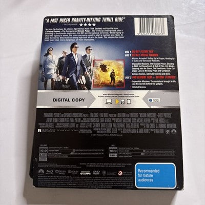 Mission Impossible Ghost Protocol - Steelbook - Blu Ray + DVD Region B &4
