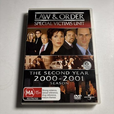 Law and Order - Special Victims Unit : Season 2 (DVD, 2000) Region 4,2