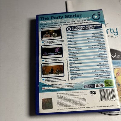 Singstar Party (Playstation 2 PS2, 2004) Complete with manual PAL