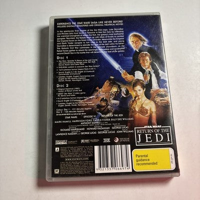 Star Wars Episode VI: Return of the Jedi (Limited Edition, DVD, 1983) Region 4